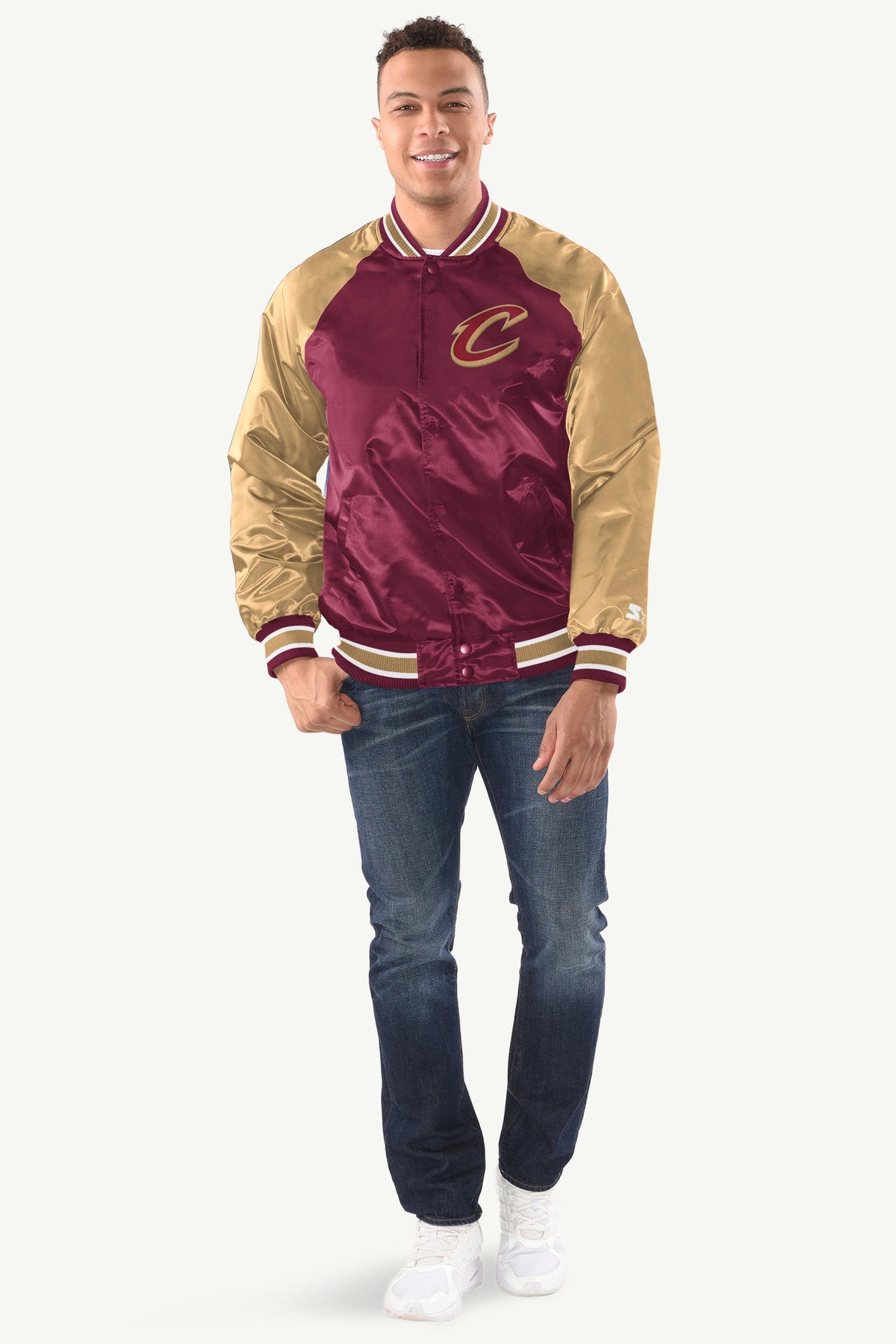 MENS CLEVELAND CAVALIERS INDUCTEE SATIN VARSITY JACKET