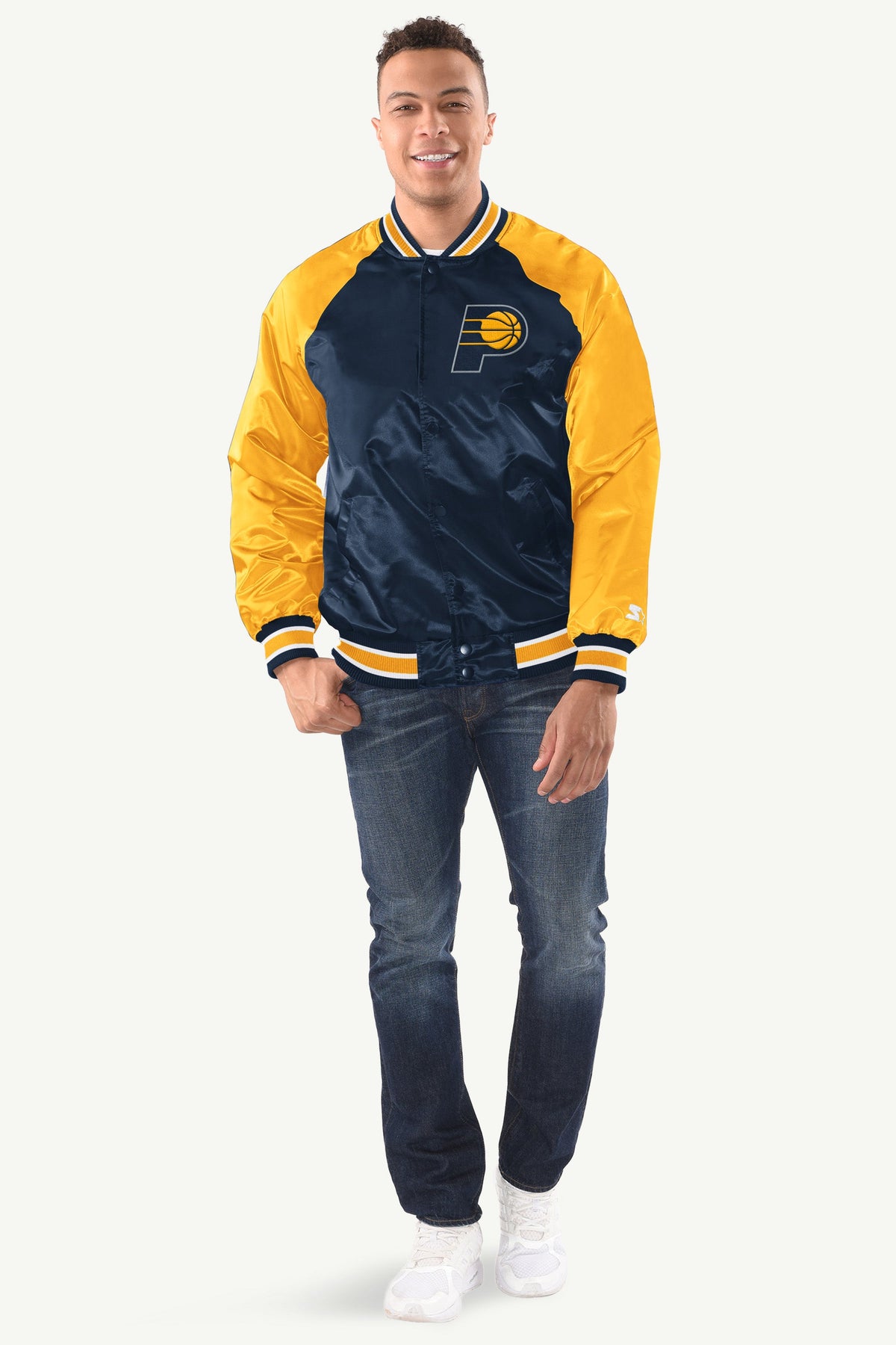 MENS INDIANA PACERS INDUCTEE SATIN VARSITY JACKET