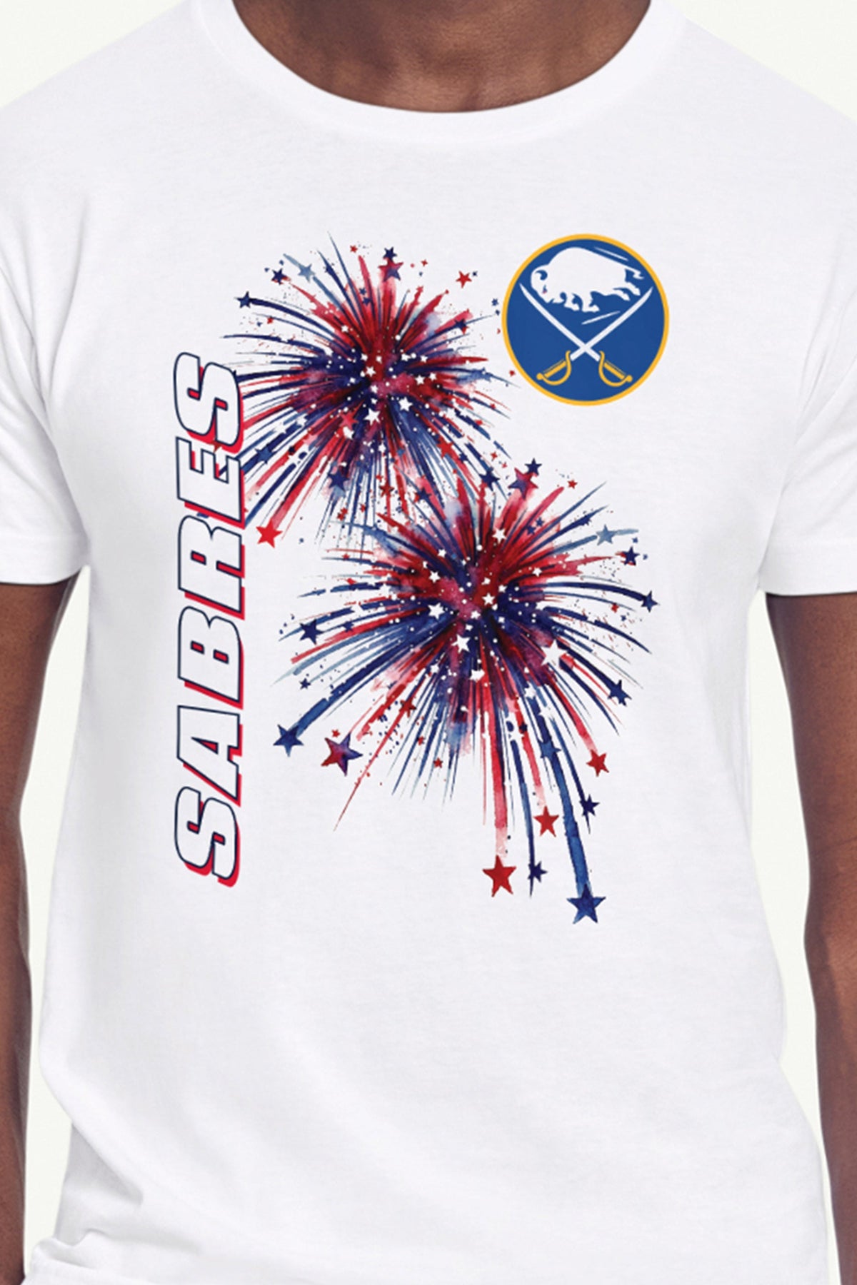 MENS BUFFALO SABRES AMERICAN SPARKS SHORT SLEEVE T SHIRT