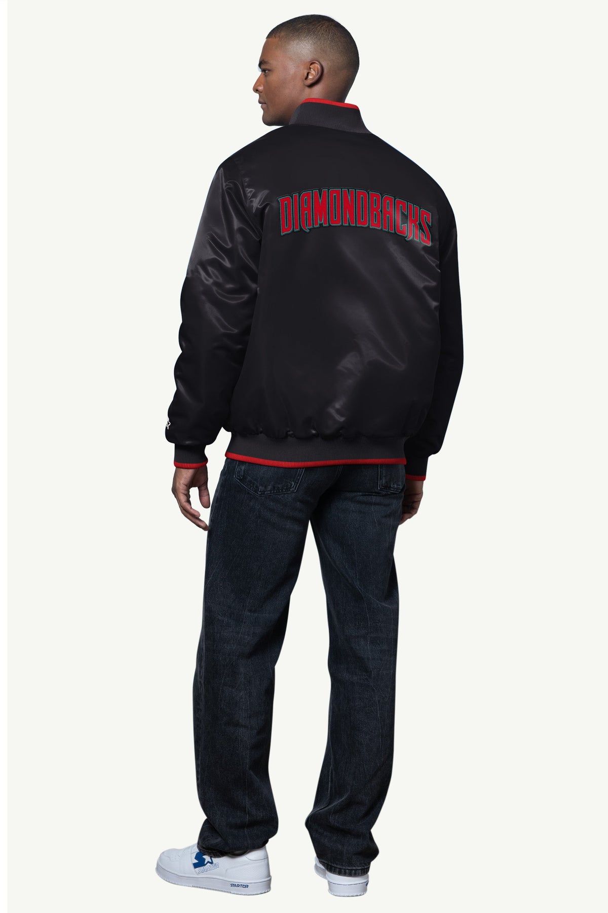 MENS ARIZONA DIAMONDBACKS AMBASSADOR SATIN VARSITY JACKET