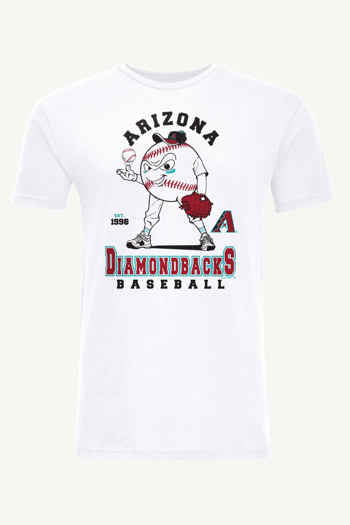 MENS ARIZONA DIAMONDBACKS BASEBALL CHARACTER SHORT SLEEVE T SHIRT