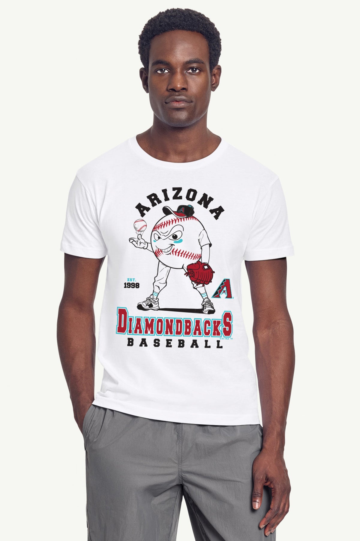 MENS ARIZONA DIAMONDBACKS BASEBALL CHARACTER SHORT SLEEVE T SHIRT