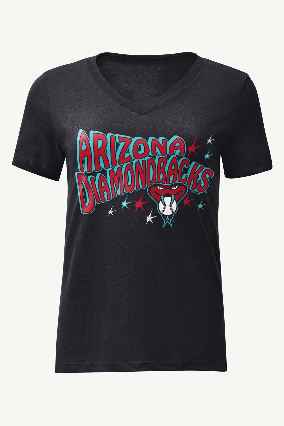 WOMENS ARIZONA DIAMONDBACKS FIREWORKS V NECK T SHIRT