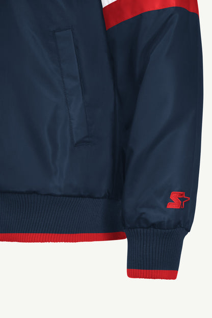MENS ATLANTA BRAVES SATIN VARSITY JACKET