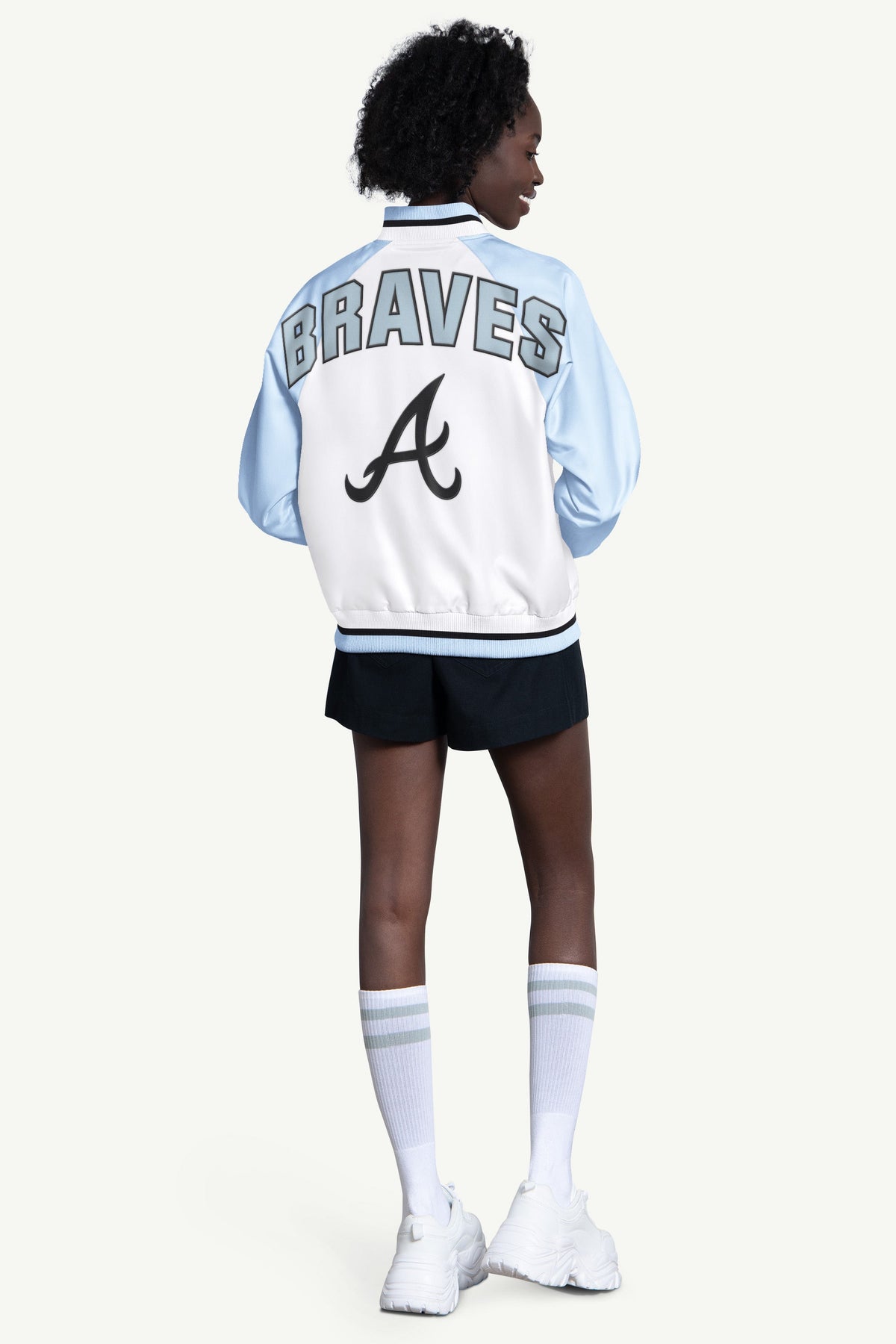 WOMENS ATLANTA BRAVES BLITZ VARSITY JACKET