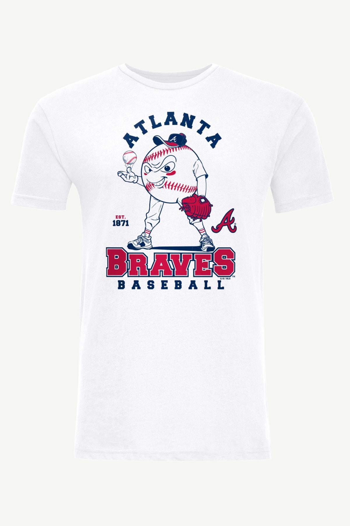 MENS ATLANTA BRAVES BASEBALL CHARACTER SHORT SLEEVE T SHIRT