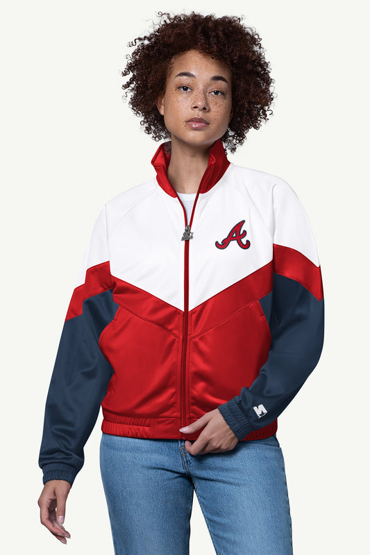 WOMENS ATLANTA BRAVES TEAMWORK TRACK JACKET