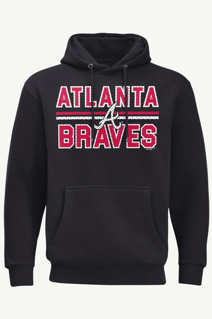 MENS ATLANTA BRAVES MESH LOOK HOODIE