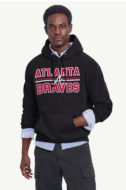 MENS ATLANTA BRAVES MESH LOOK HOODIE