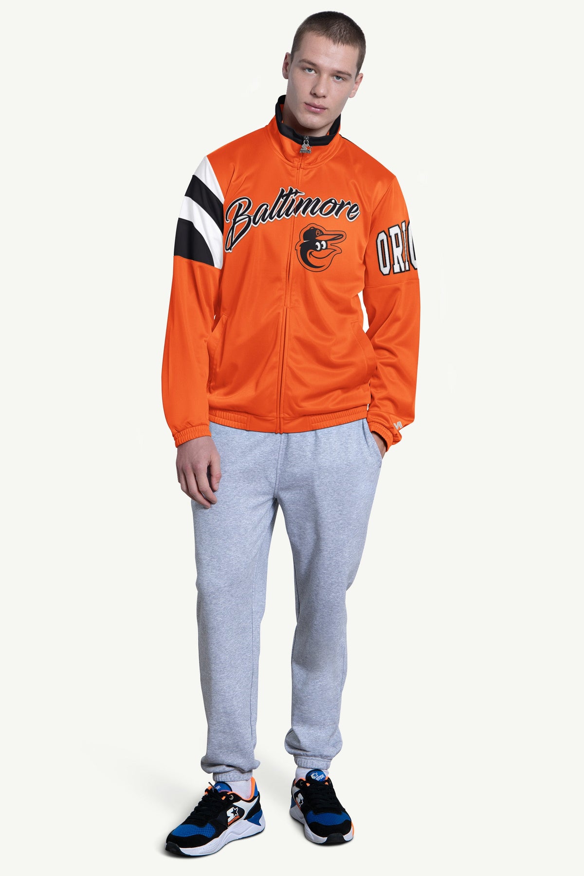 MENS BALTIMORE ORIOLES HERITAGE TRACK JACKET