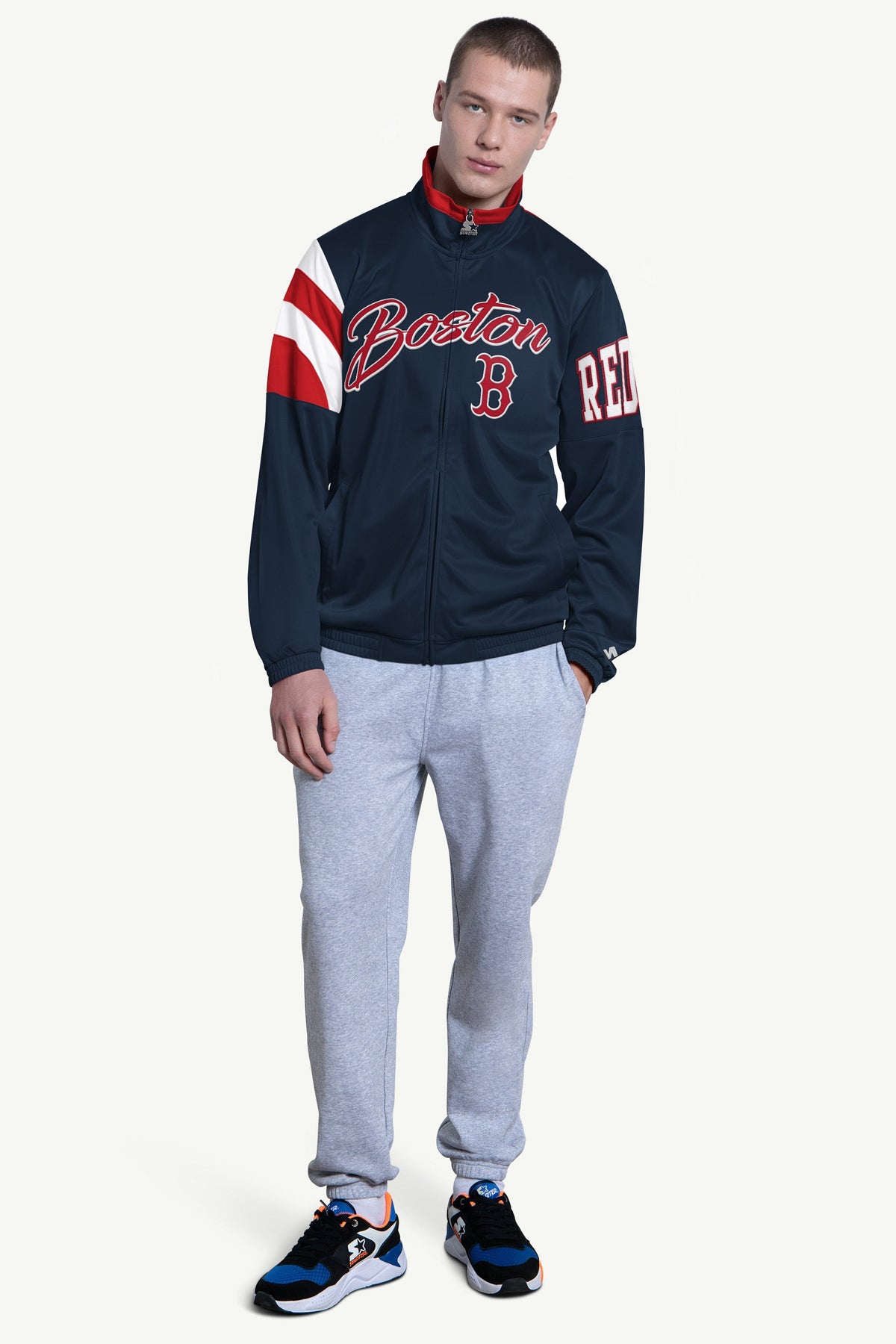 MENS BOSTON RED SOX HERITAGE TRACK JACKET
