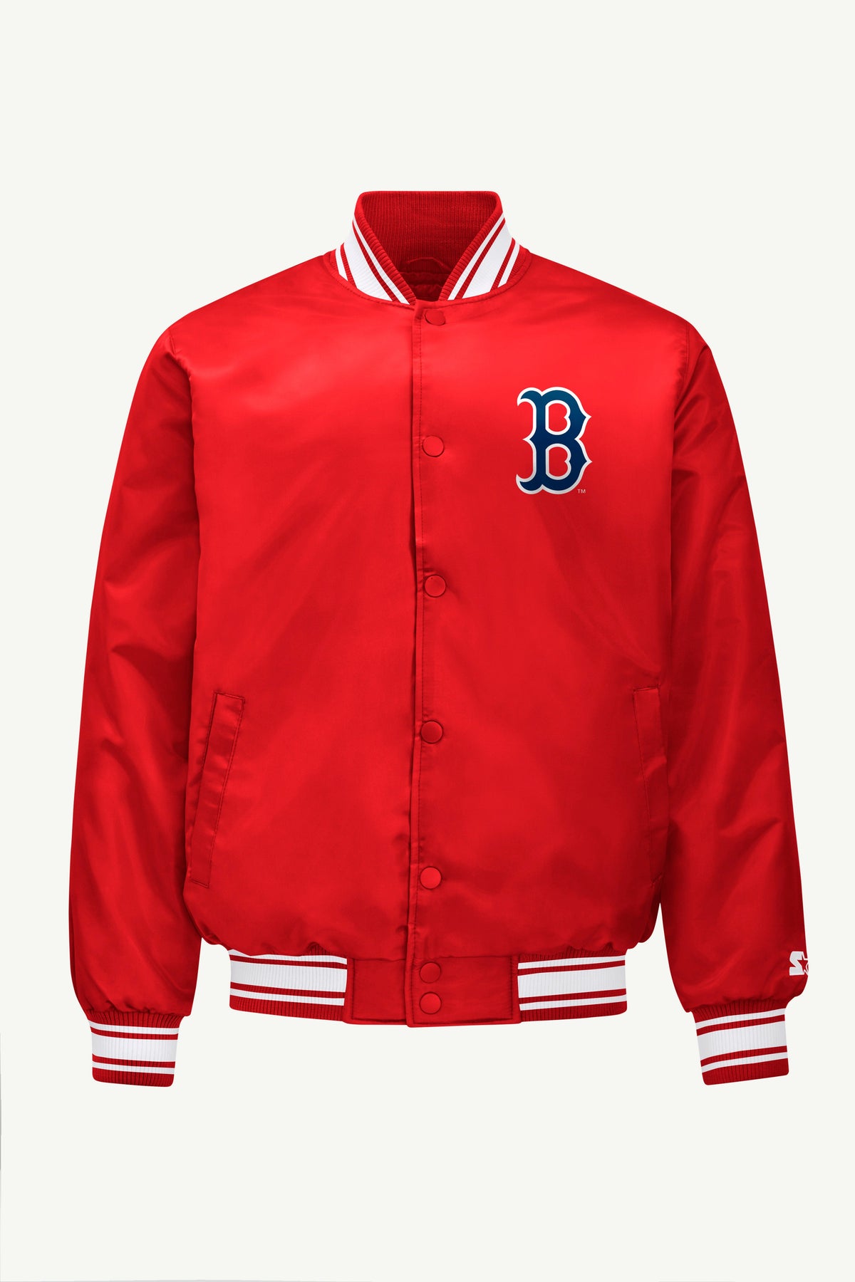 MENS BOSTON RED SOX SATIN VARSITY JACKET
