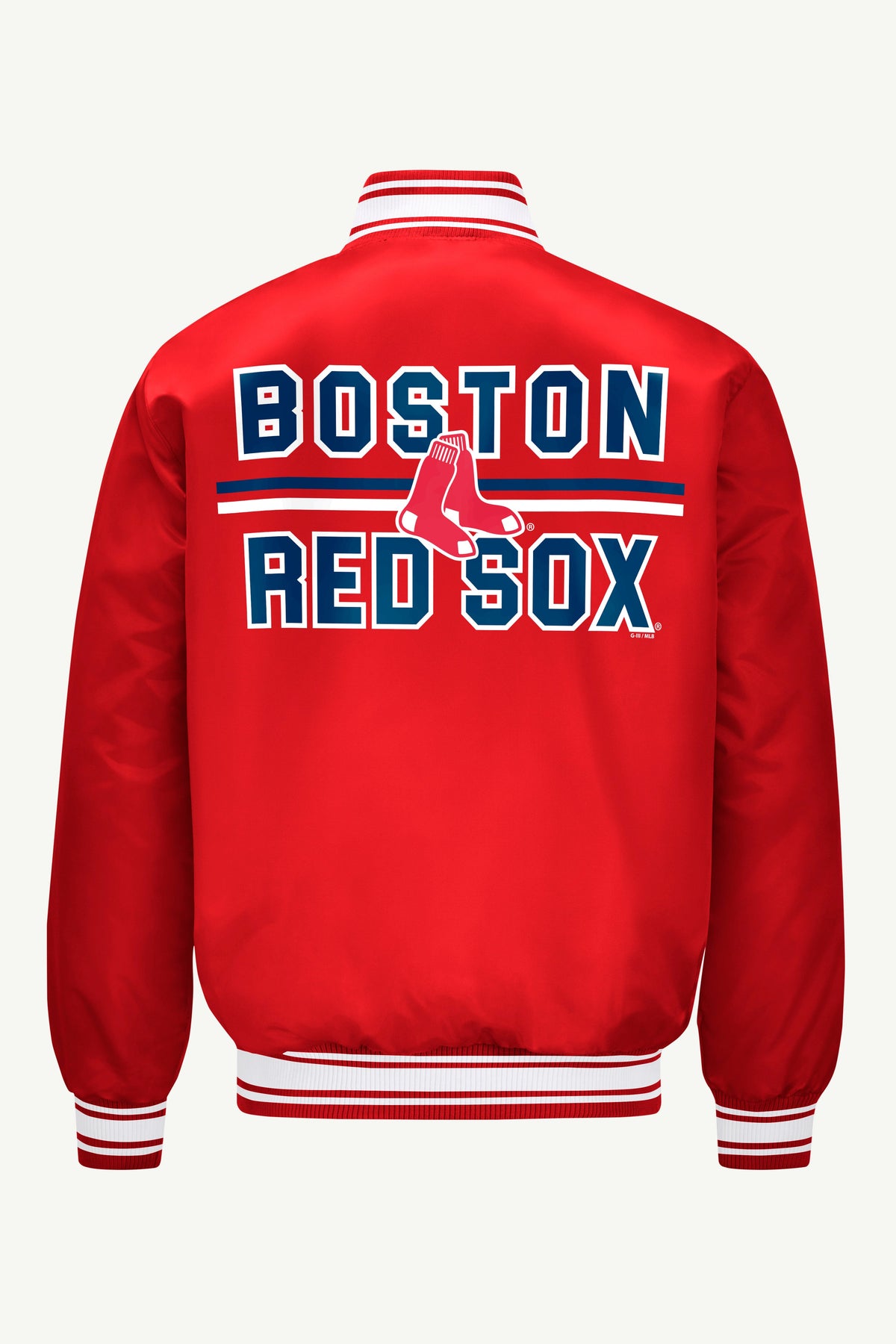 MENS BOSTON RED SOX SATIN VARSITY JACKET