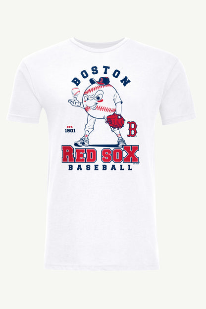 MENS BOSTON RED SOX BASEBALL CHARACTER SHORT SLEEVE T SHIRT