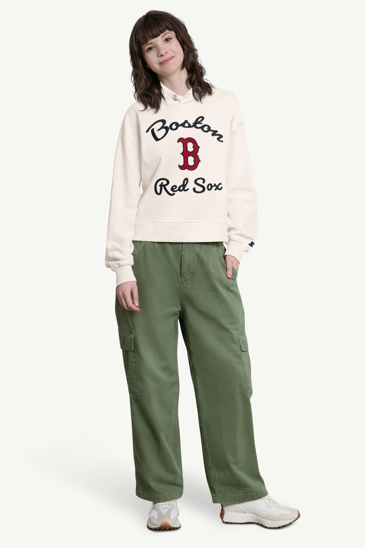 WOMENS BOSTON RED SOX BASELINE HOODIE