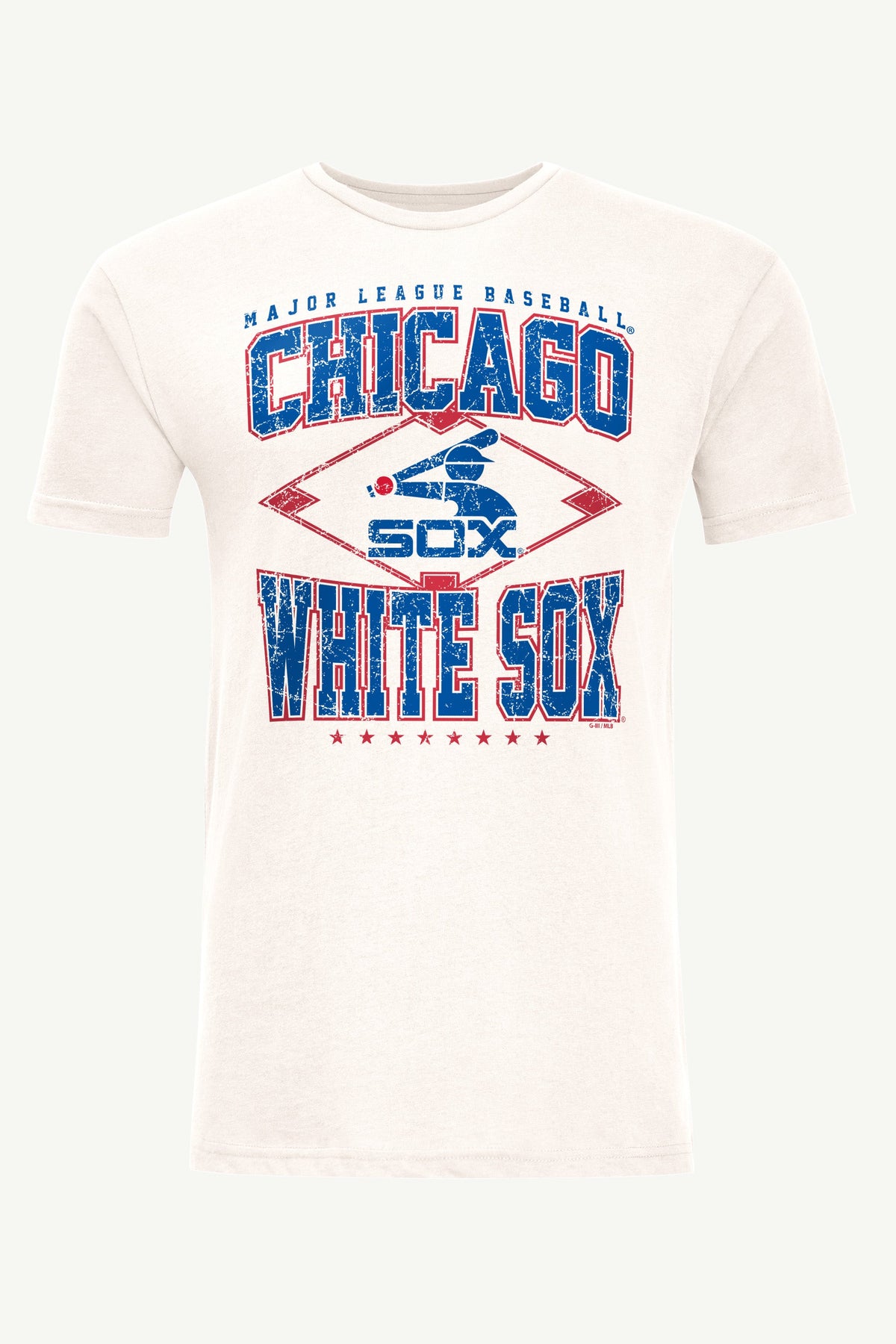 MENS CHICAGO WHITE SOX DISTRESSED COOPERSTOWN DIAMOND SHORT SLEEVE T SHIRT