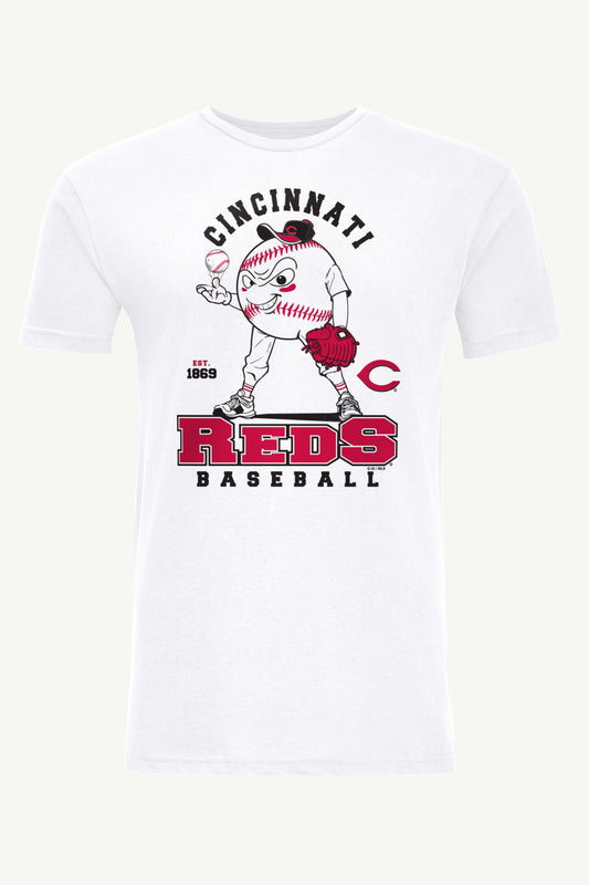 MENS CINCINNATI REDS BASEBALL CHARACTER SHORT SLEEVE T SHIRT