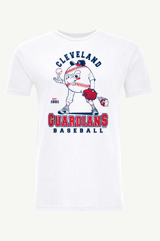 MENS CLEVELAND GUARDIANS BASEBALL CHARACTER SHORT SLEEVE T SHIRT