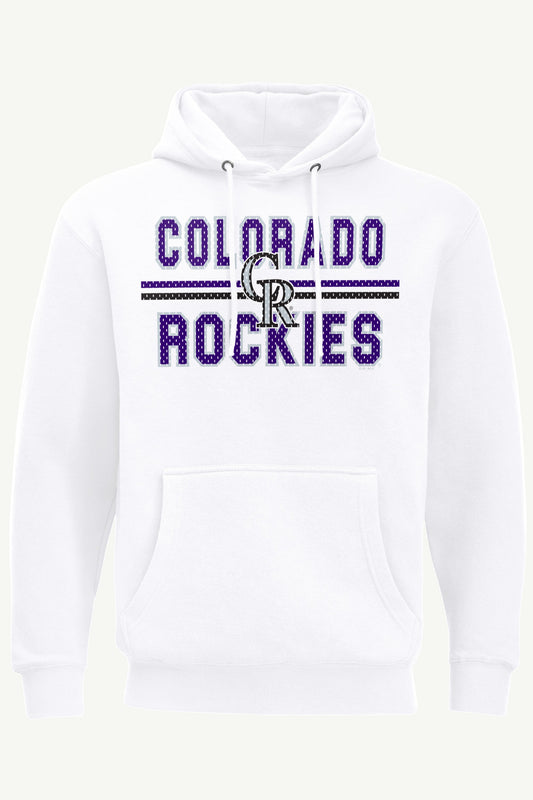 MENS COLORADO ROCKIES MESH LOOK HOODIE
