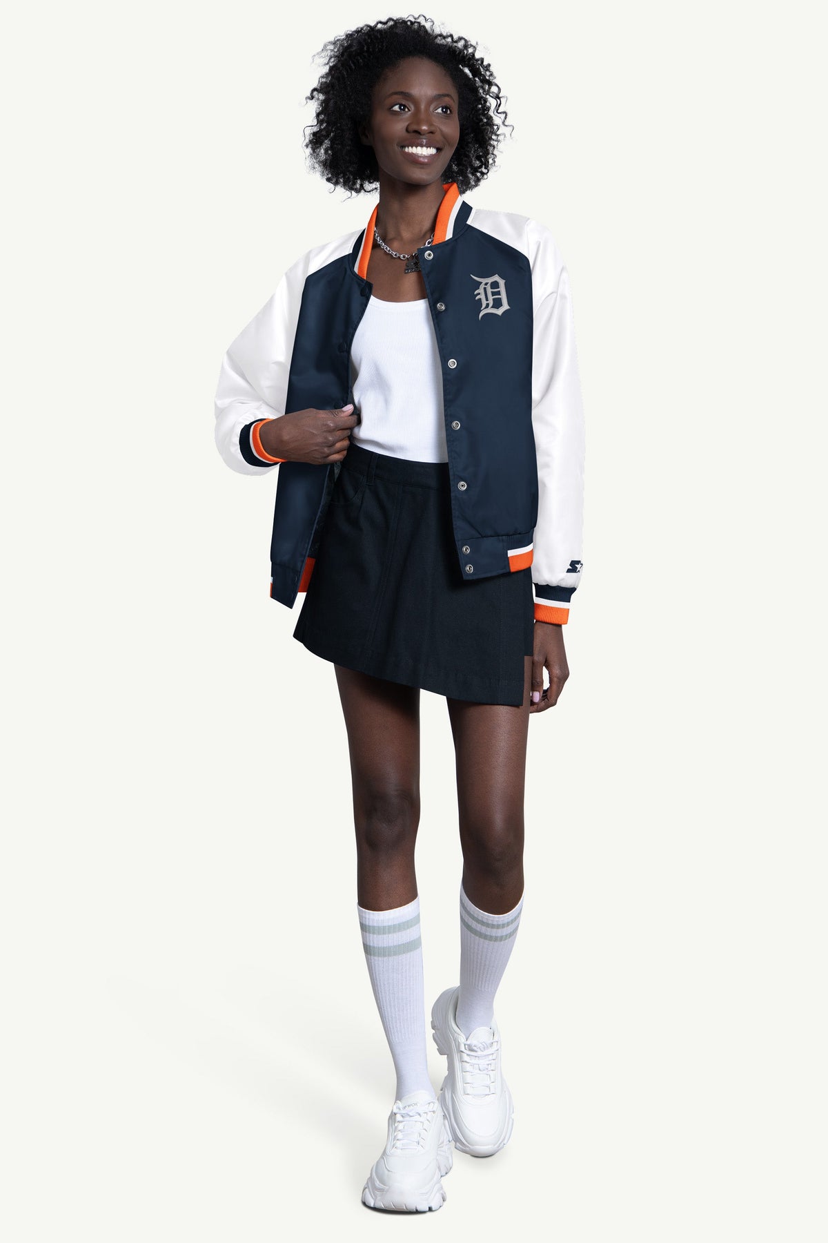 WOMENS DETROIT TIGERS BLITZ VARSITY JACKET