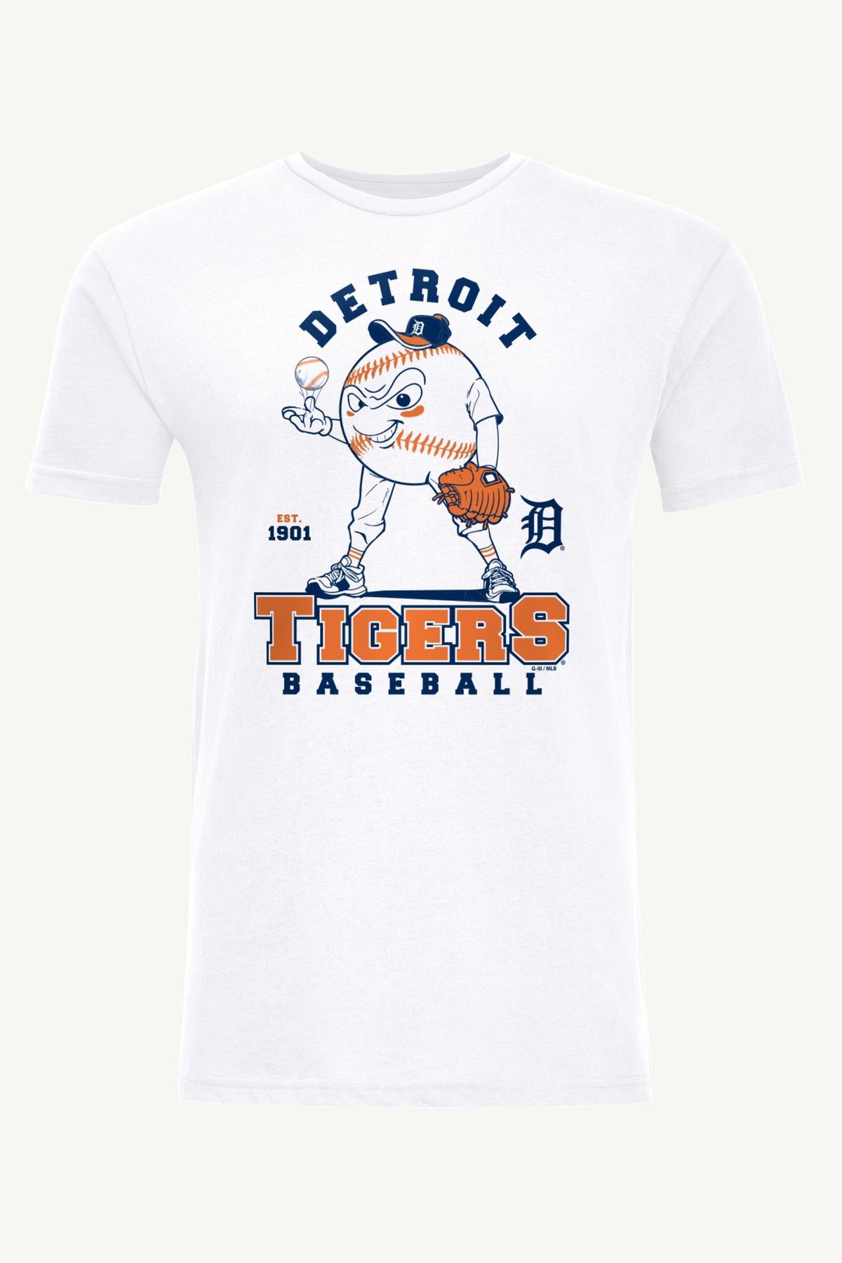 MENS DETROIT TIGERS BASEBALL CHARACTER SHORT SLEEVE T SHIRT