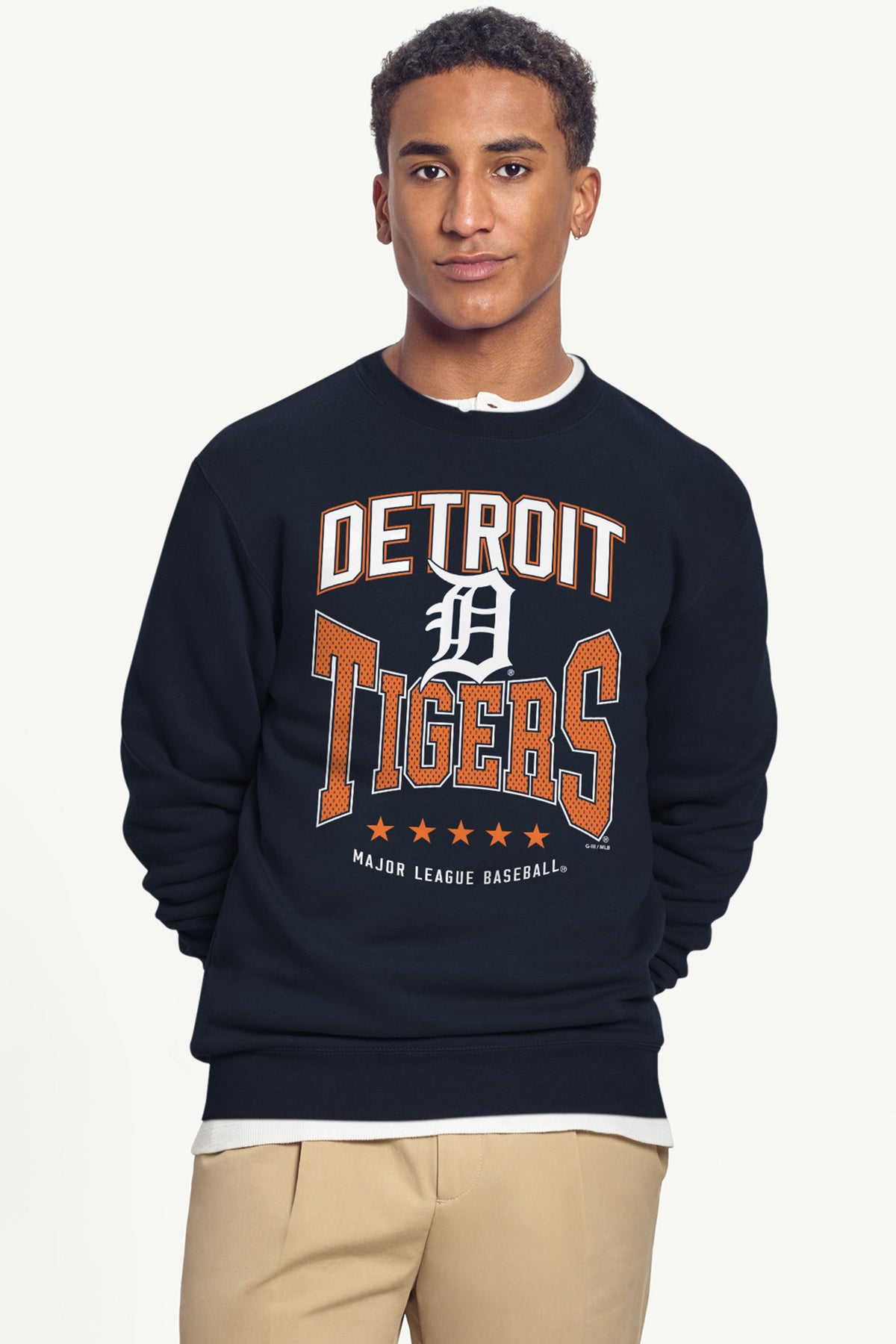 MENS DETROIT TIGERS CENTER SQUEEZE SWEATSHIRT