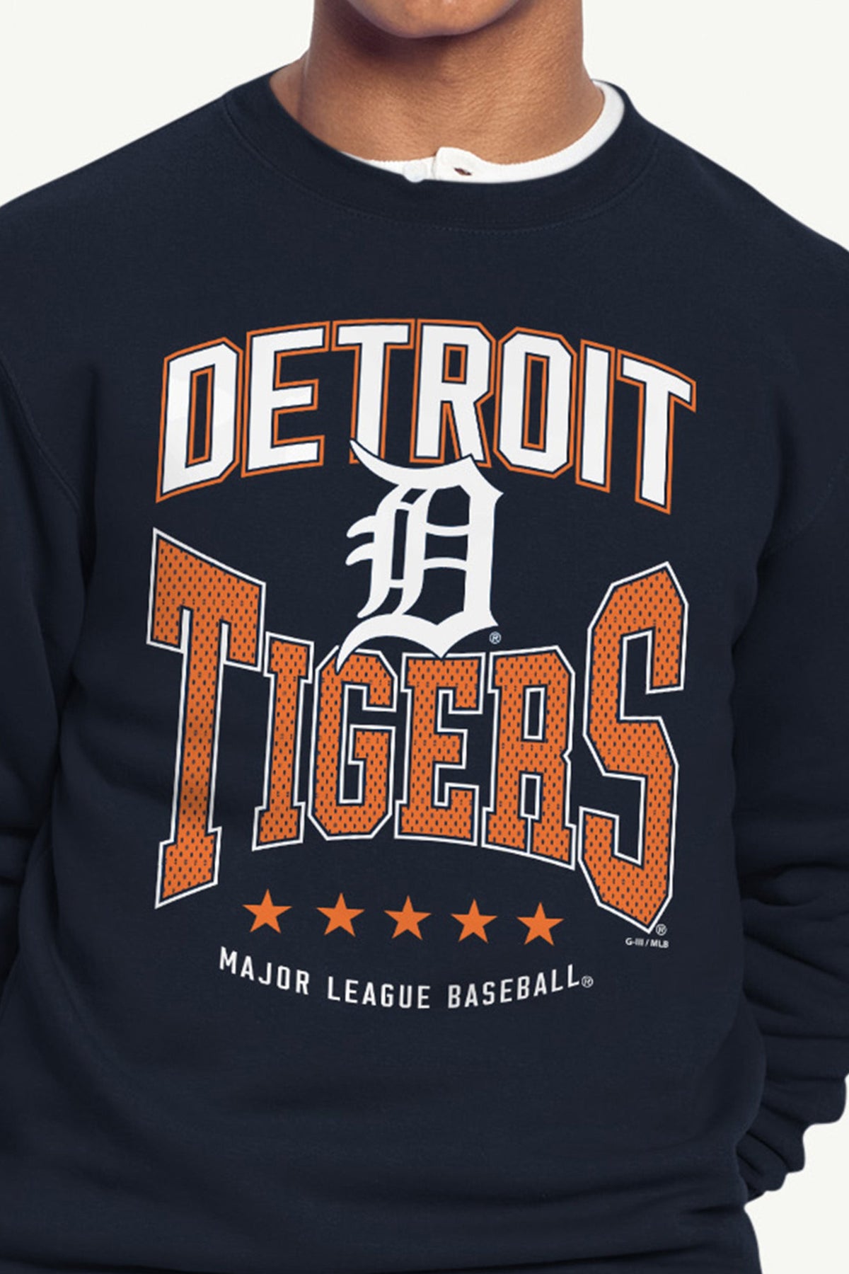 MENS DETROIT TIGERS CENTER SQUEEZE SWEATSHIRT