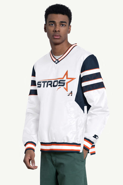 MENS HOUSTON ASTROS ENFORCER V-NECK PULLOVER JACKET