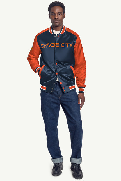 MENS HOUSTON ASTROS SATIN VARSITY JACKET