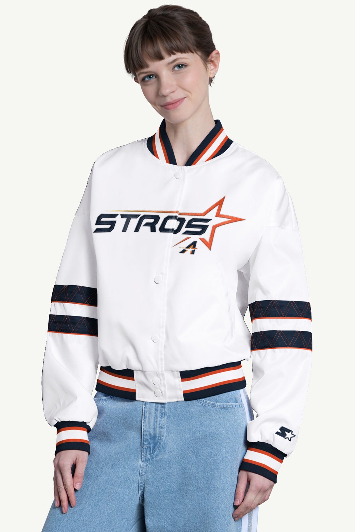 WOMENS HOUSTON ASTROS INTERCEPTION VARSITY JACKET