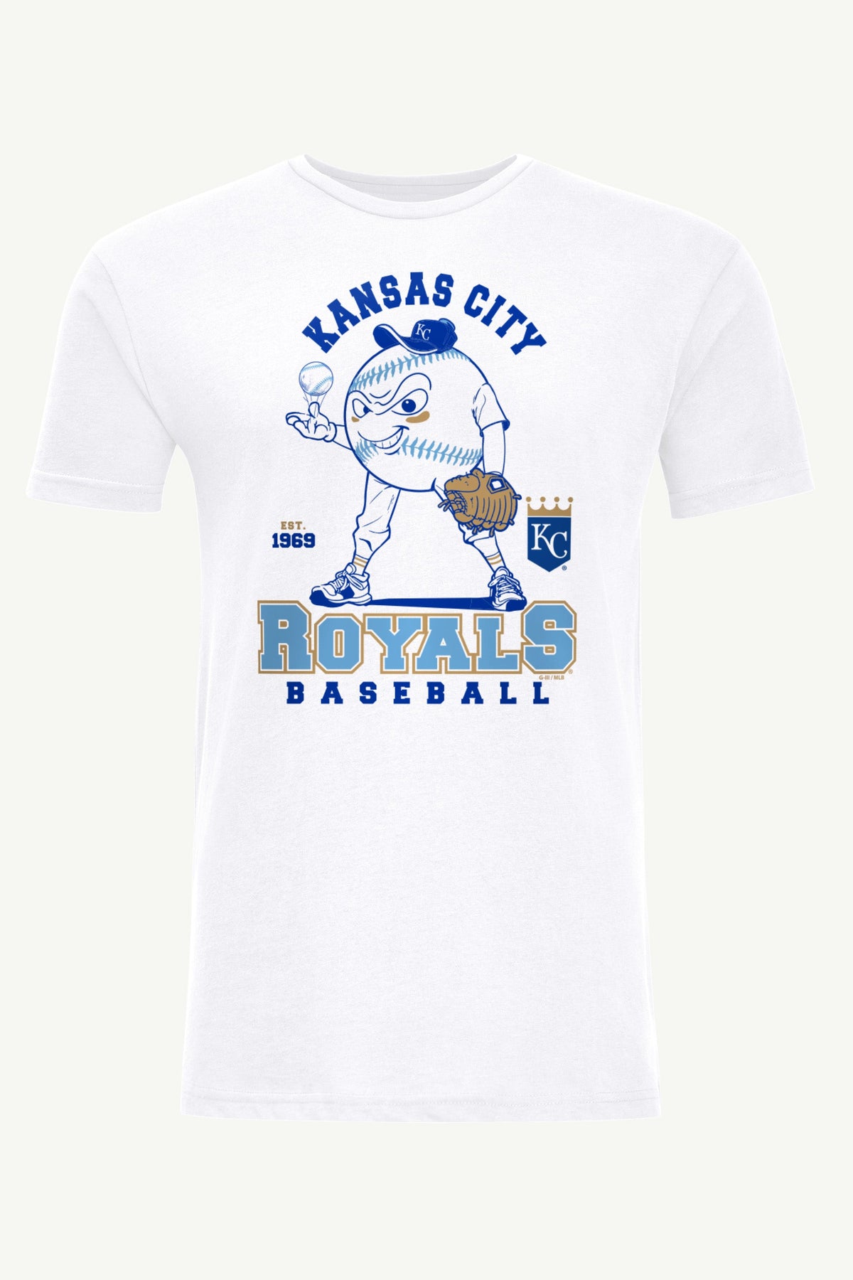 MENS KANSAS CITY ROYALS BASEBALL CHARACTER SHORT SLEEVE T SHIRT