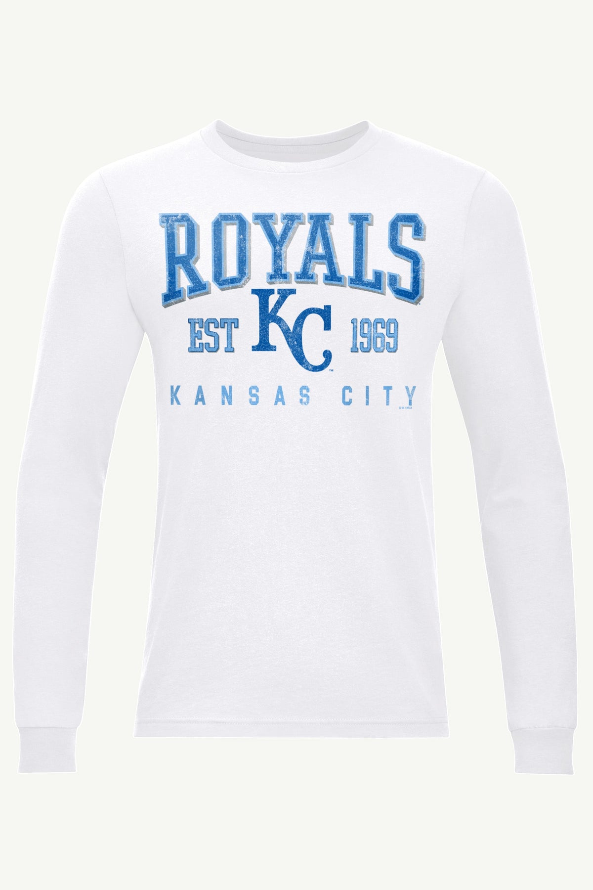 MENS KANSAS CITY ROYALS RETRO LONG SLEEVE T SHIRT