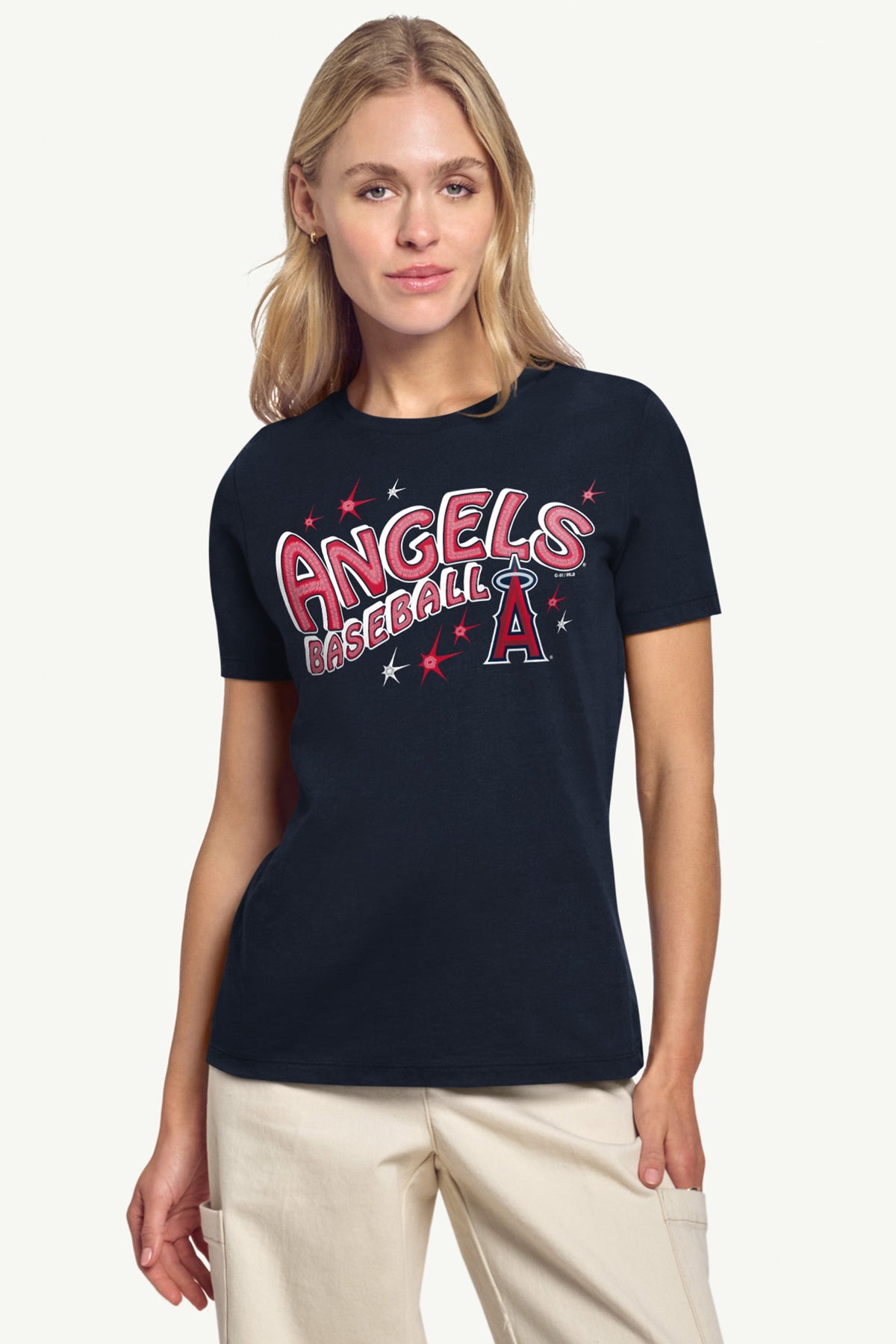 WOMENS LOS ANGELES ANGELS FIREWORKS T SHIRT