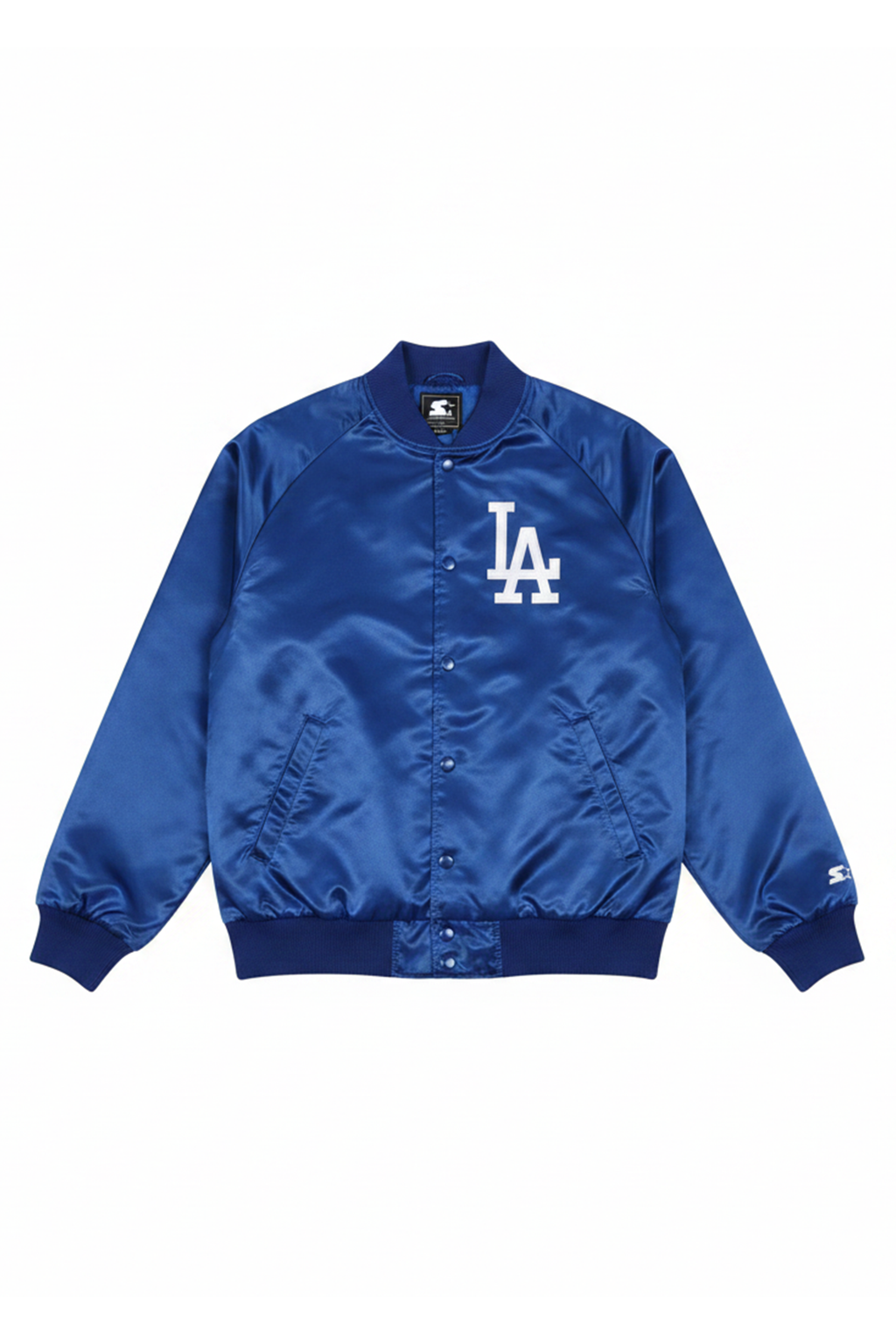 MENS LOS ANGELES DODGERS INDUCTEE SATIN VARSITY JACKET