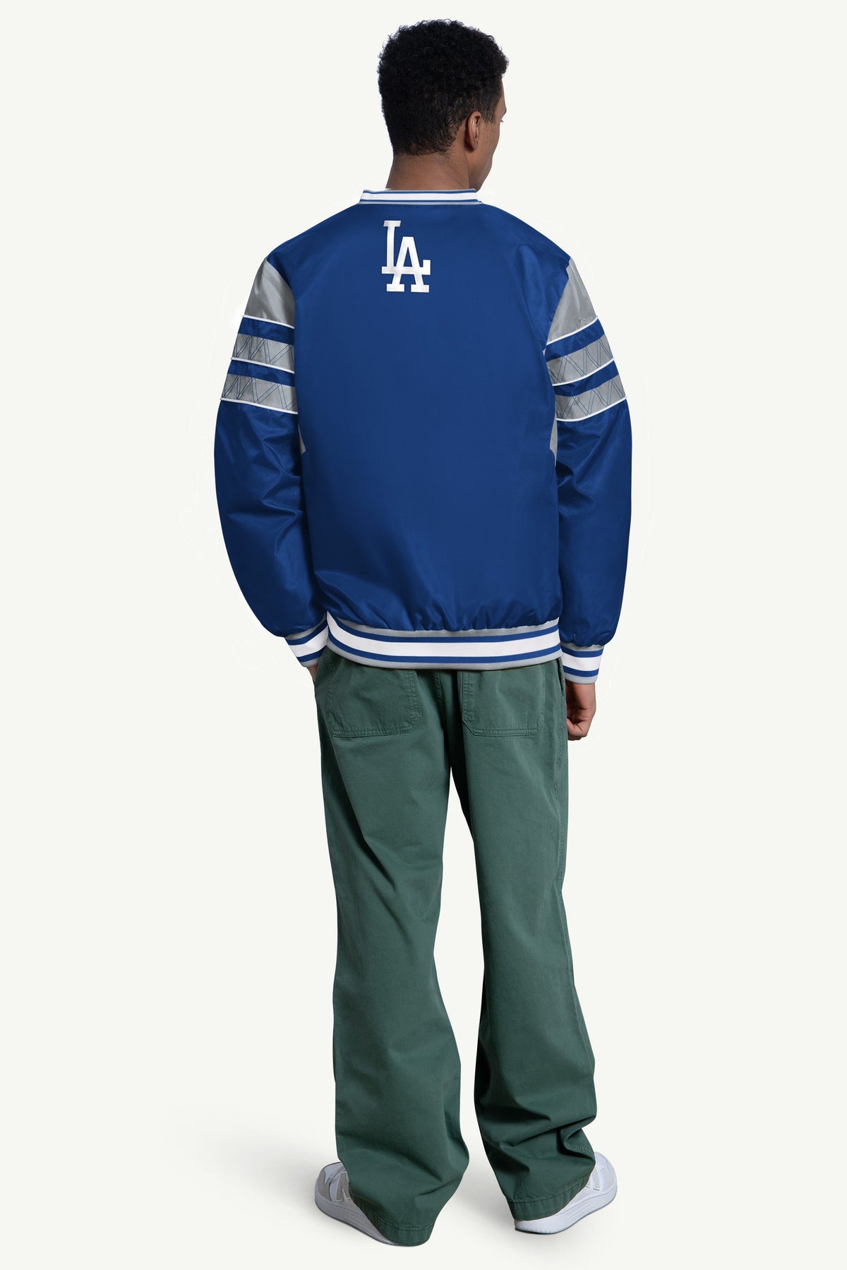 MENS LOS ANGELES DODGERS ENFORCER V-NECK PULLOVER JACKET