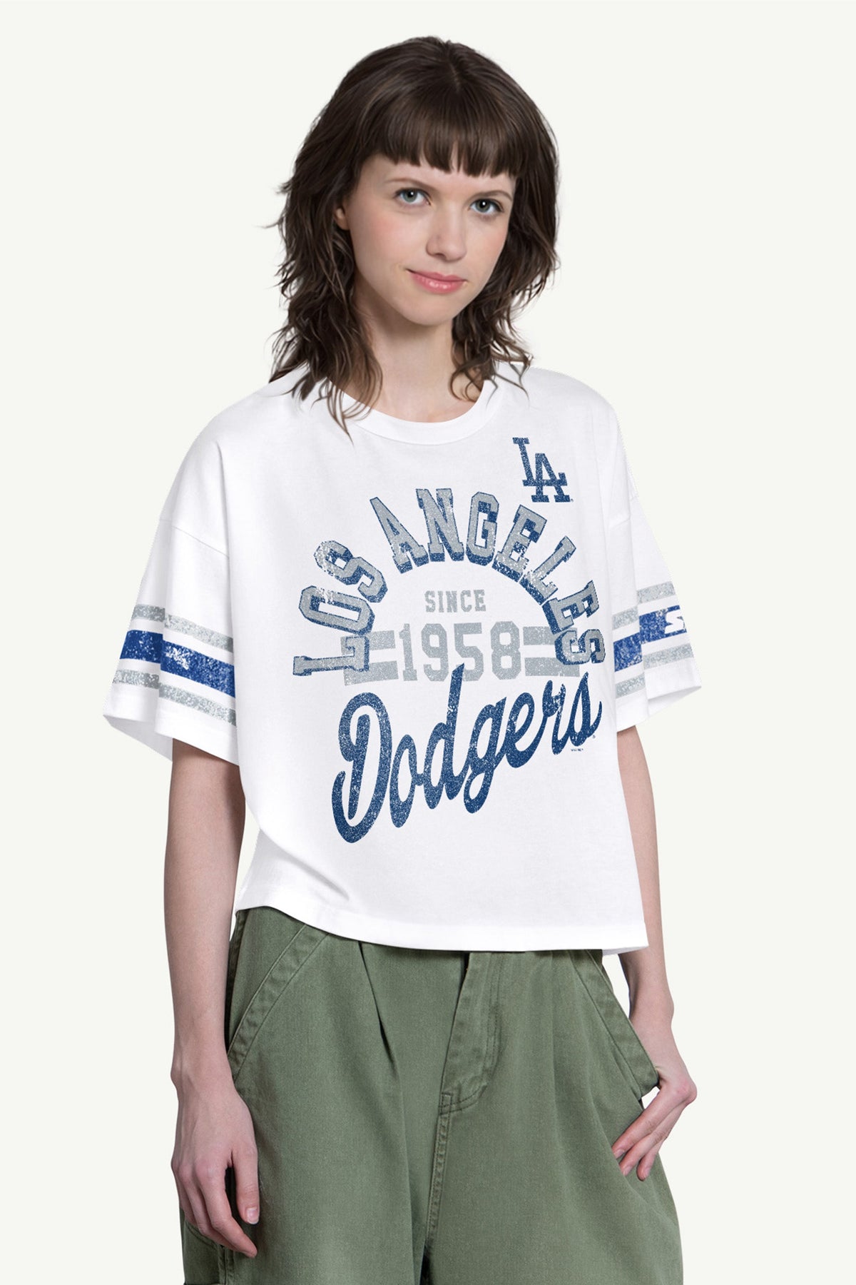 WOMENS LOS ANGELES DODGERS OFFENSE SHORT SLEEVE T SHIRT