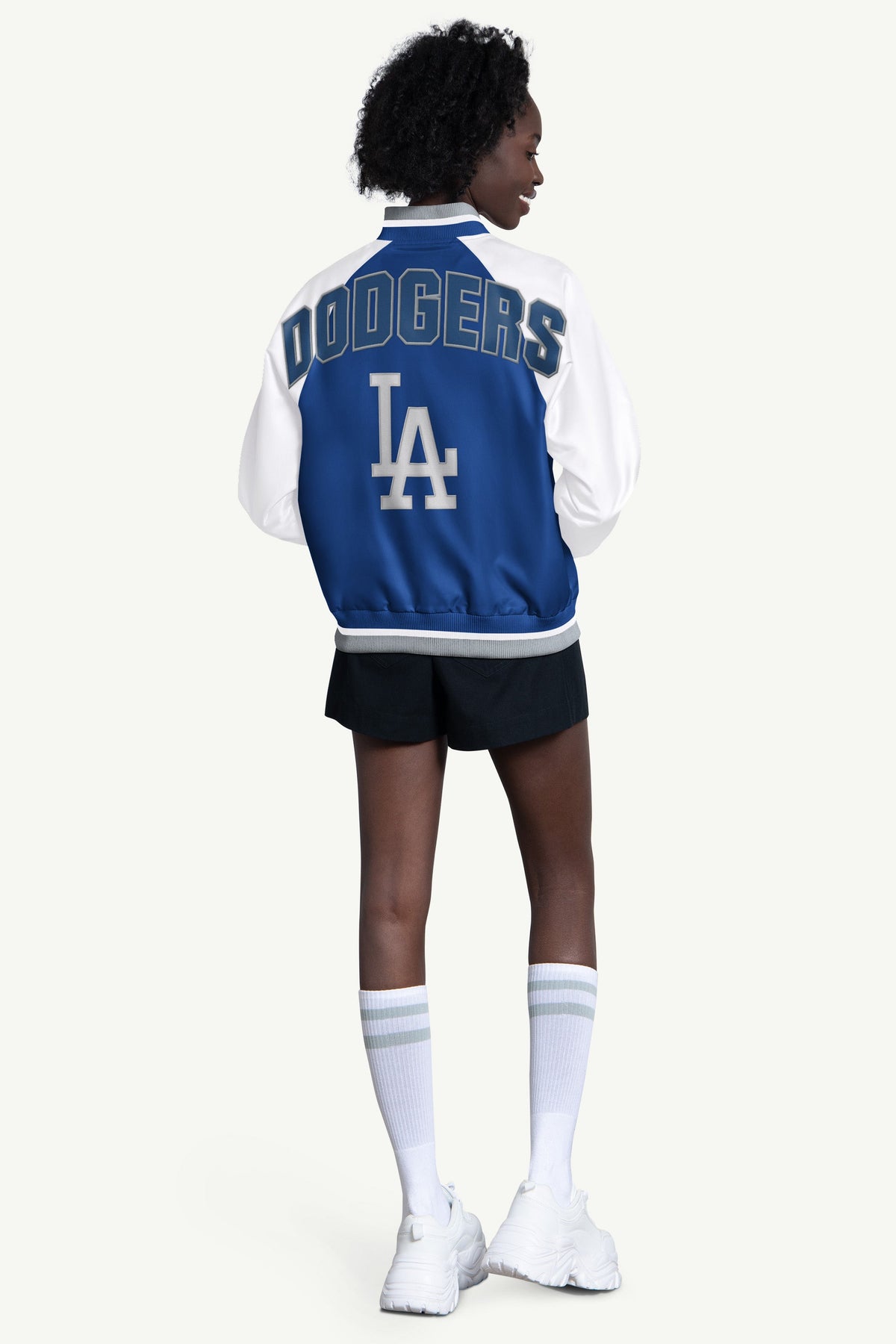 WOMENS LOS ANGELES DODGERS BLITZ VARSITY JACKET