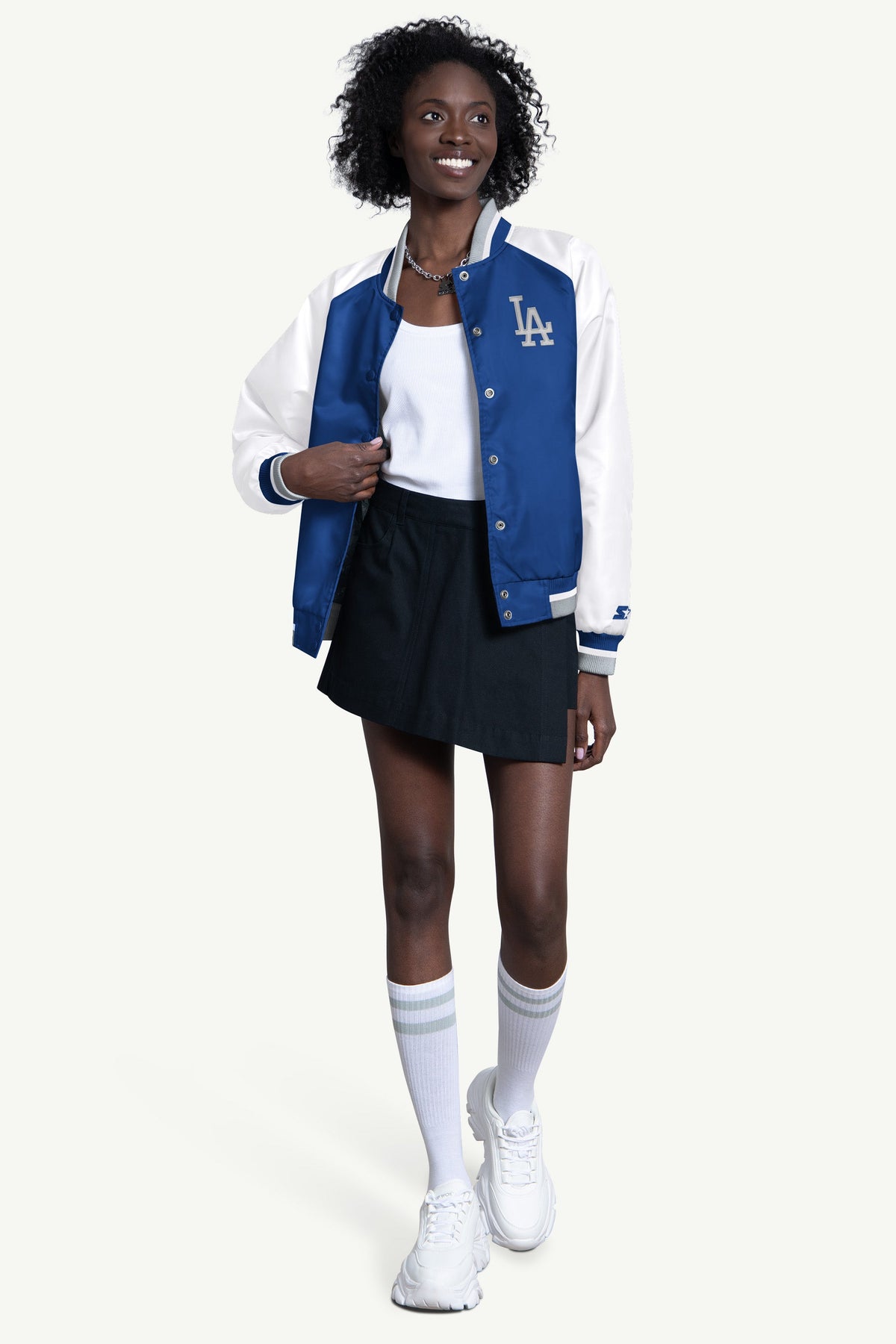 WOMENS LOS ANGELES DODGERS BLITZ VARSITY JACKET