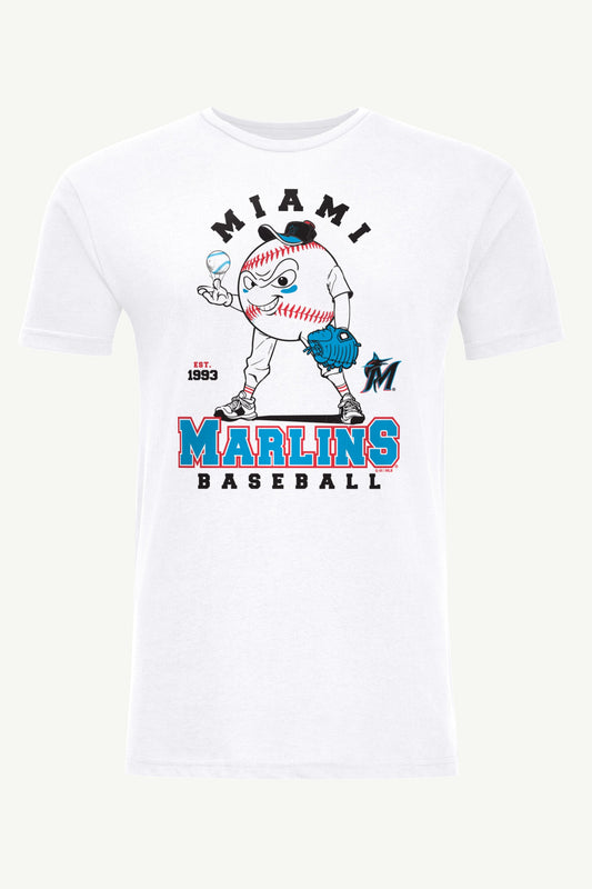 MENS MIAMI MARLINS BASEBALL CHARACTER SHORT SLEEVE T SHIRT