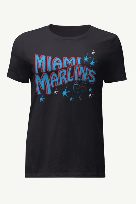 WOMENS MIAMI MARLINS FIREWORKS T SHIRT