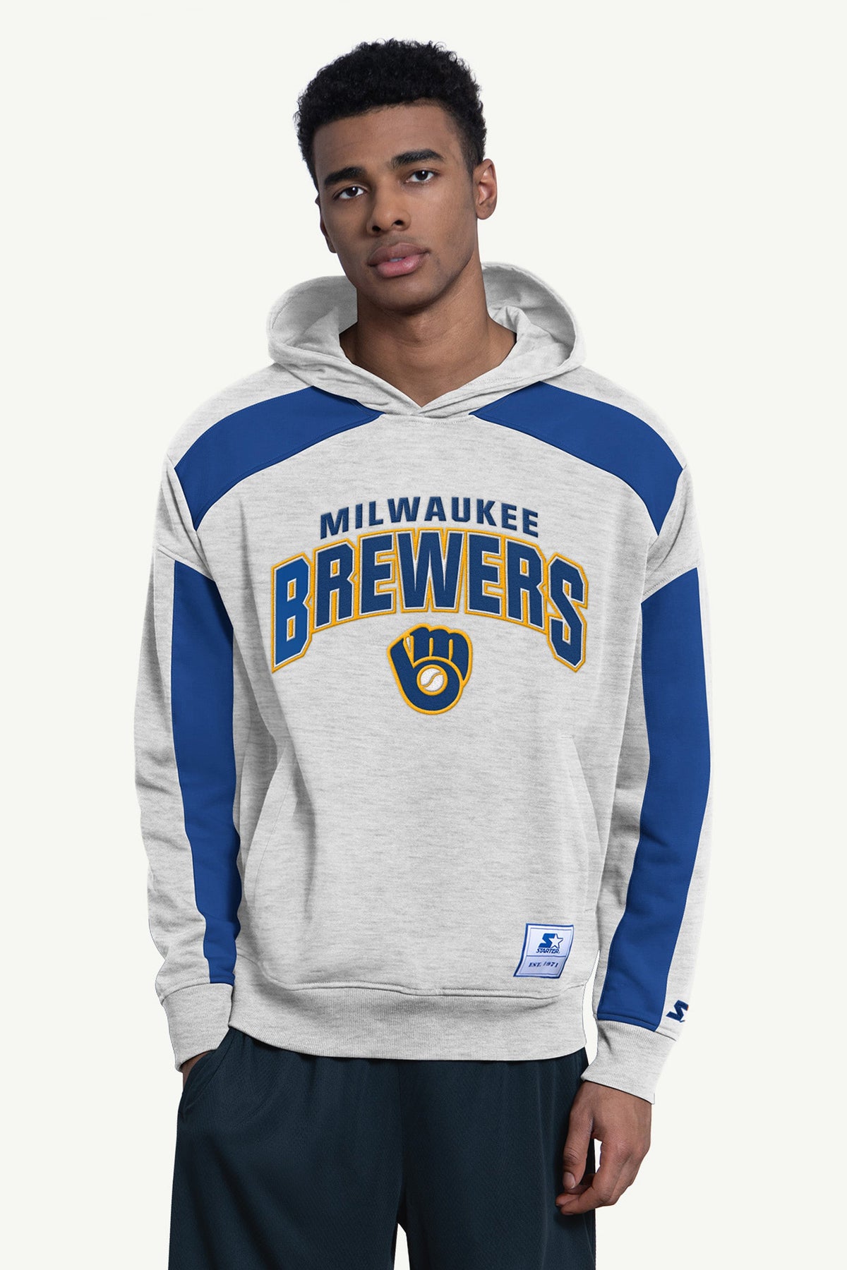 MENS MILWAUKEE BREWERS PRO SET HOODIE