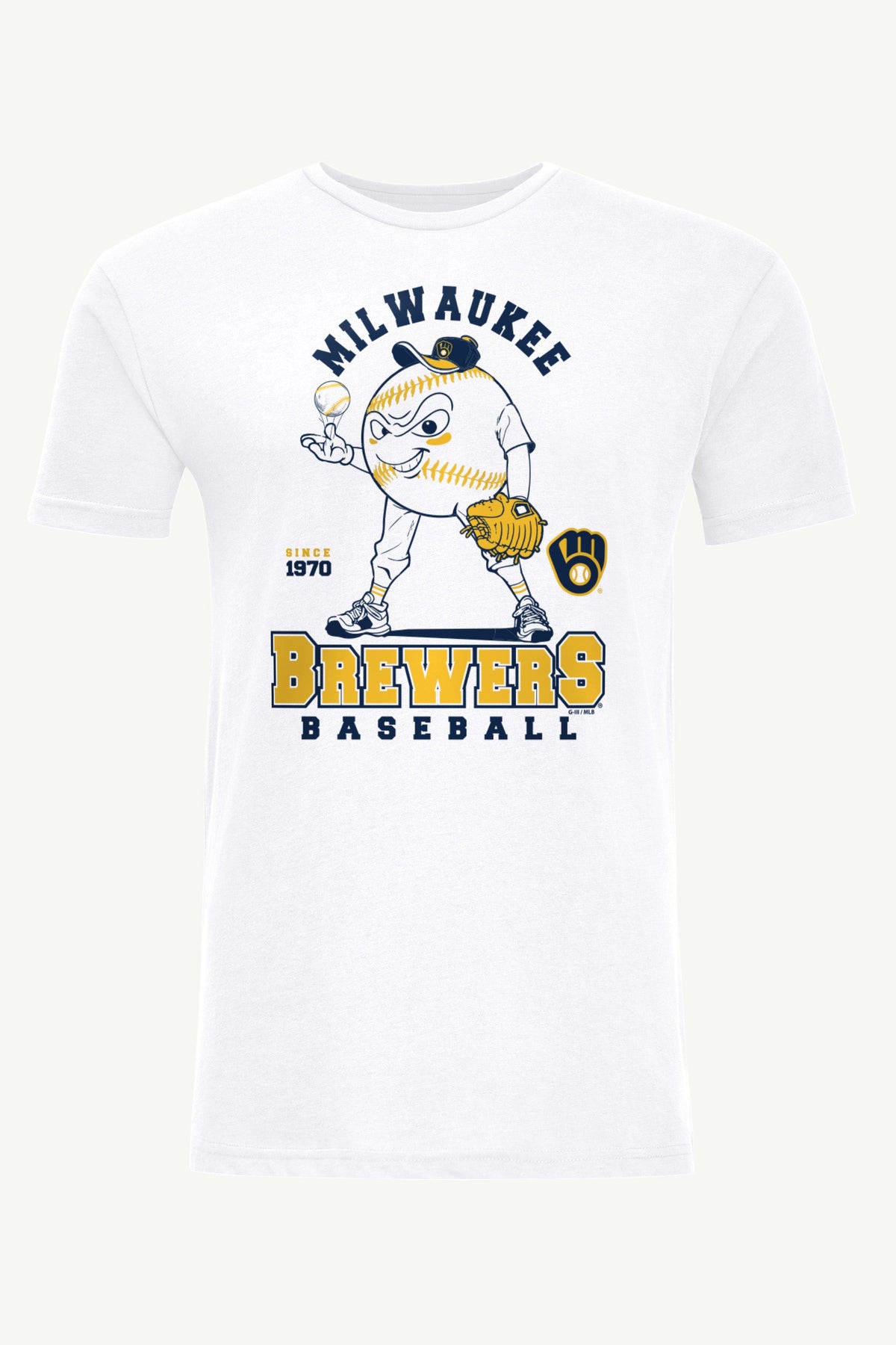 MENS MILWAUKEE BREWERS BASEBALL CHARACTER SHORT SLEEVE T SHIRT