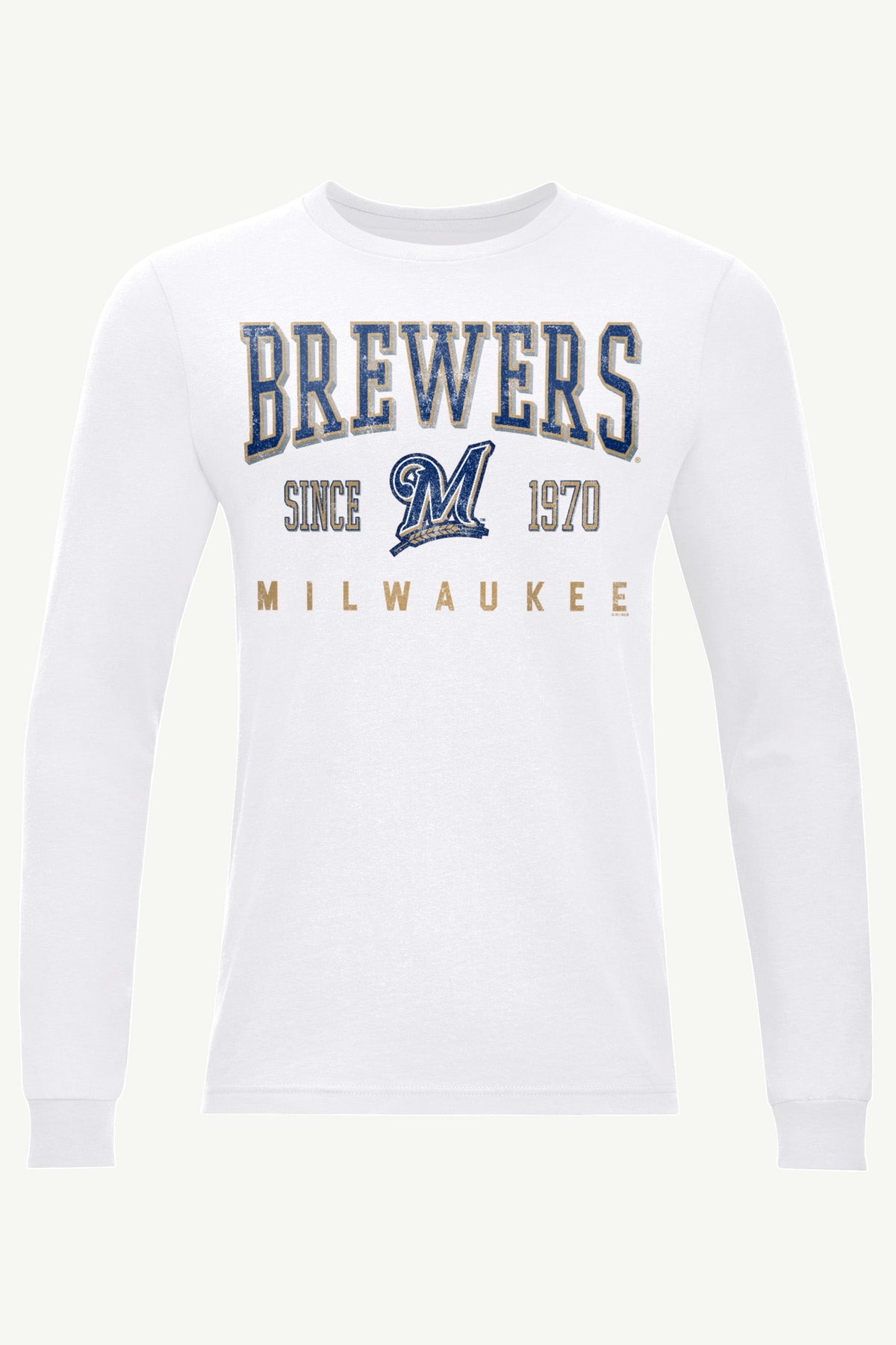 MENS MILWAUKEE BREWERS RETRO LONG SLEEVE T SHIRT