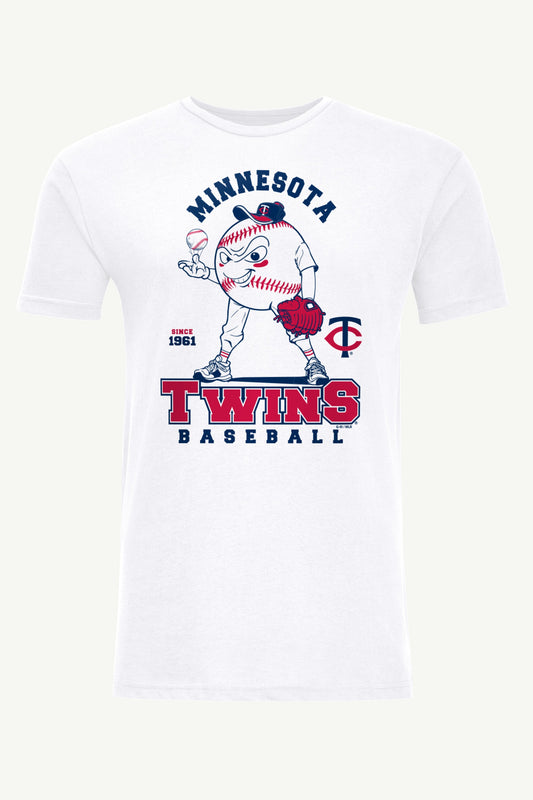 MENS MINNESOTA TWINS BASEBALL CHARACTER SHORT SLEEVE T SHIRT