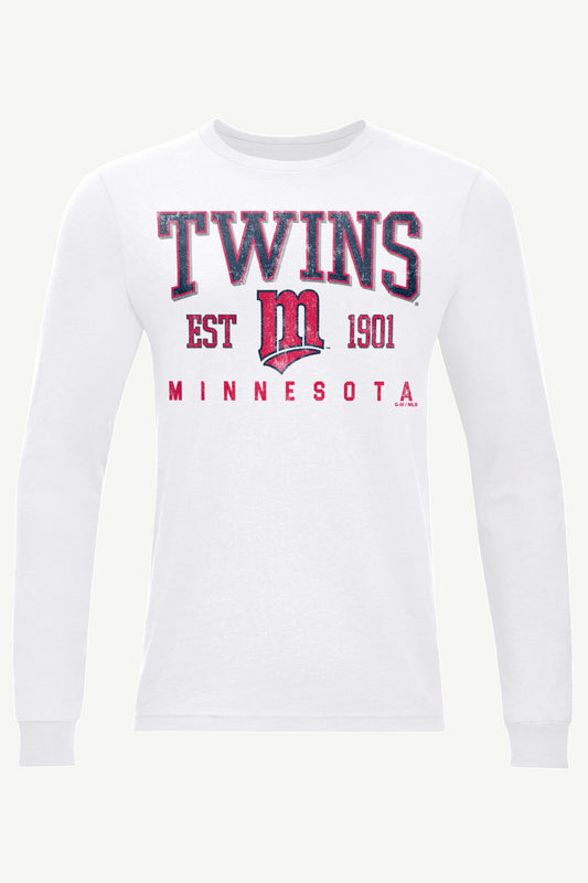MENS MINNESOTA TWINS RETRO LONG SLEEVE T SHIRT