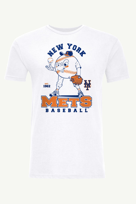 MENS NEW YORK METS BASEBALL CHARACTER SHORT SLEEVE T SHIRT