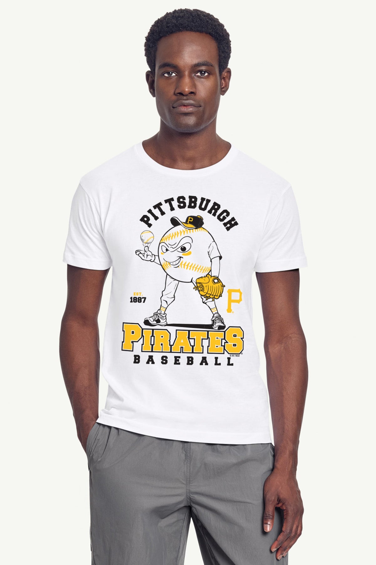 MENS PITTSBURGH PIRATES BASEBALL CHARACTER SHORT SLEEVE T SHIRT