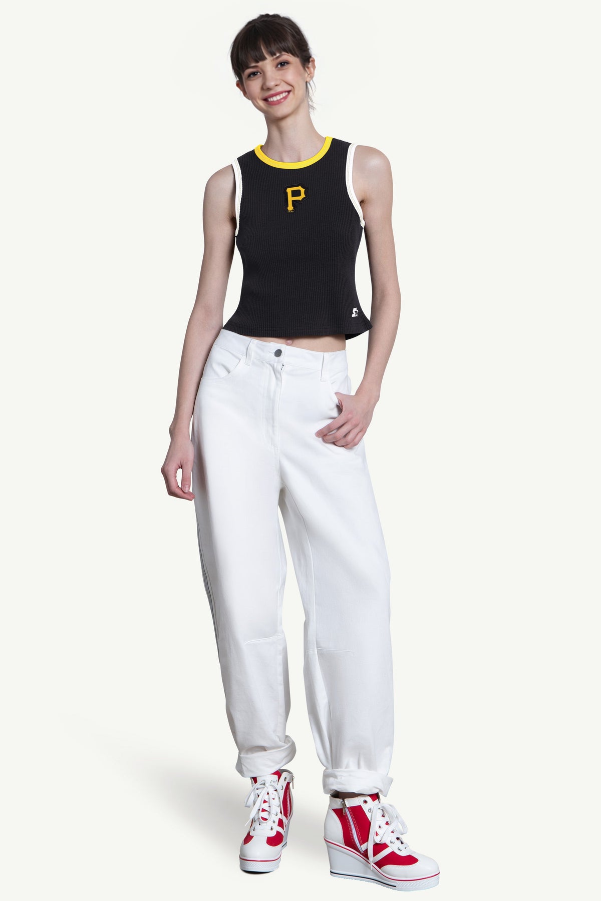 WOMENS PITTSBURGH PIRATES PLAY THE BALL CROP TANK