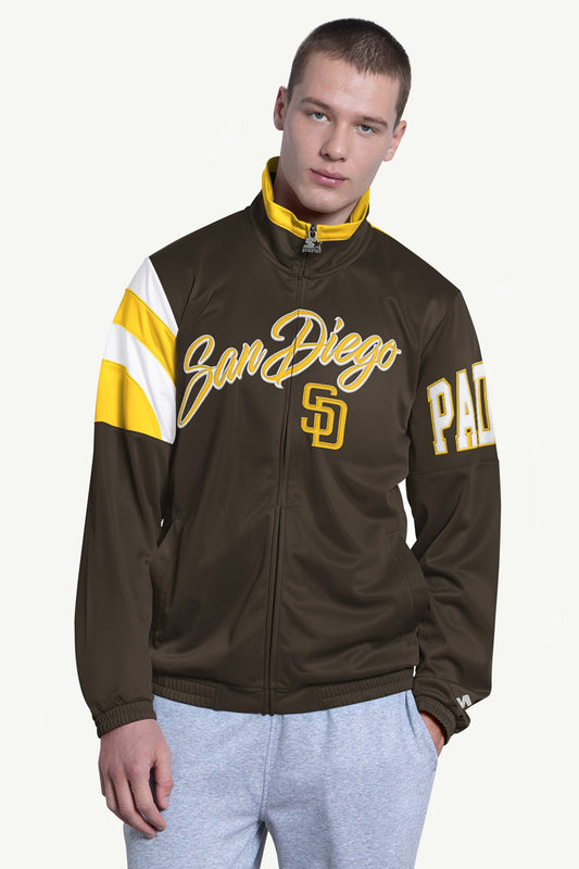 MENS SAN DIEGO PADRES HERITAGE TRACK JACKET
