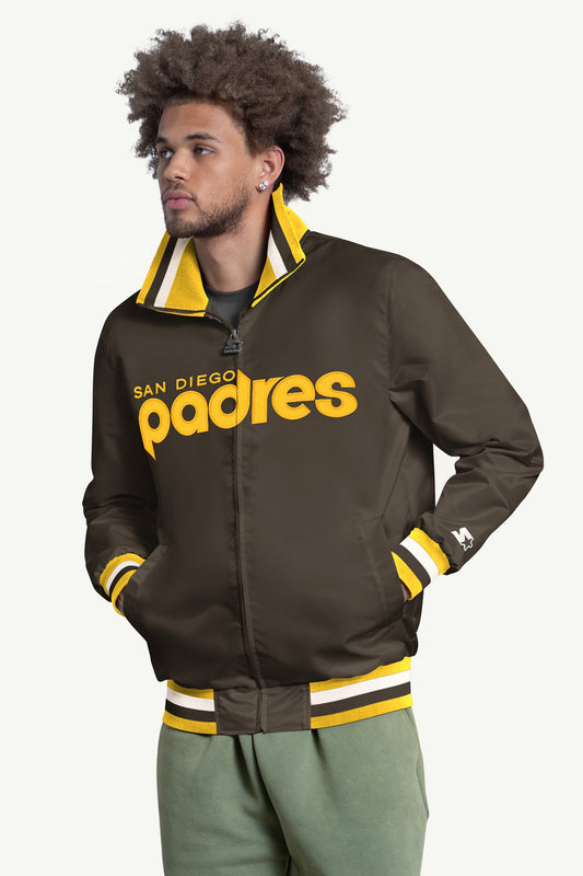 MENS SAN DIEGO PADRES CAPTAIN VARSITY JACKET